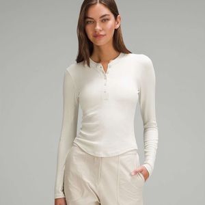 Lululemon Hold Tight Long-Sleeve Henley Bones